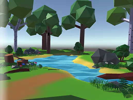 Download the Lowpoly Forest Pack for free.