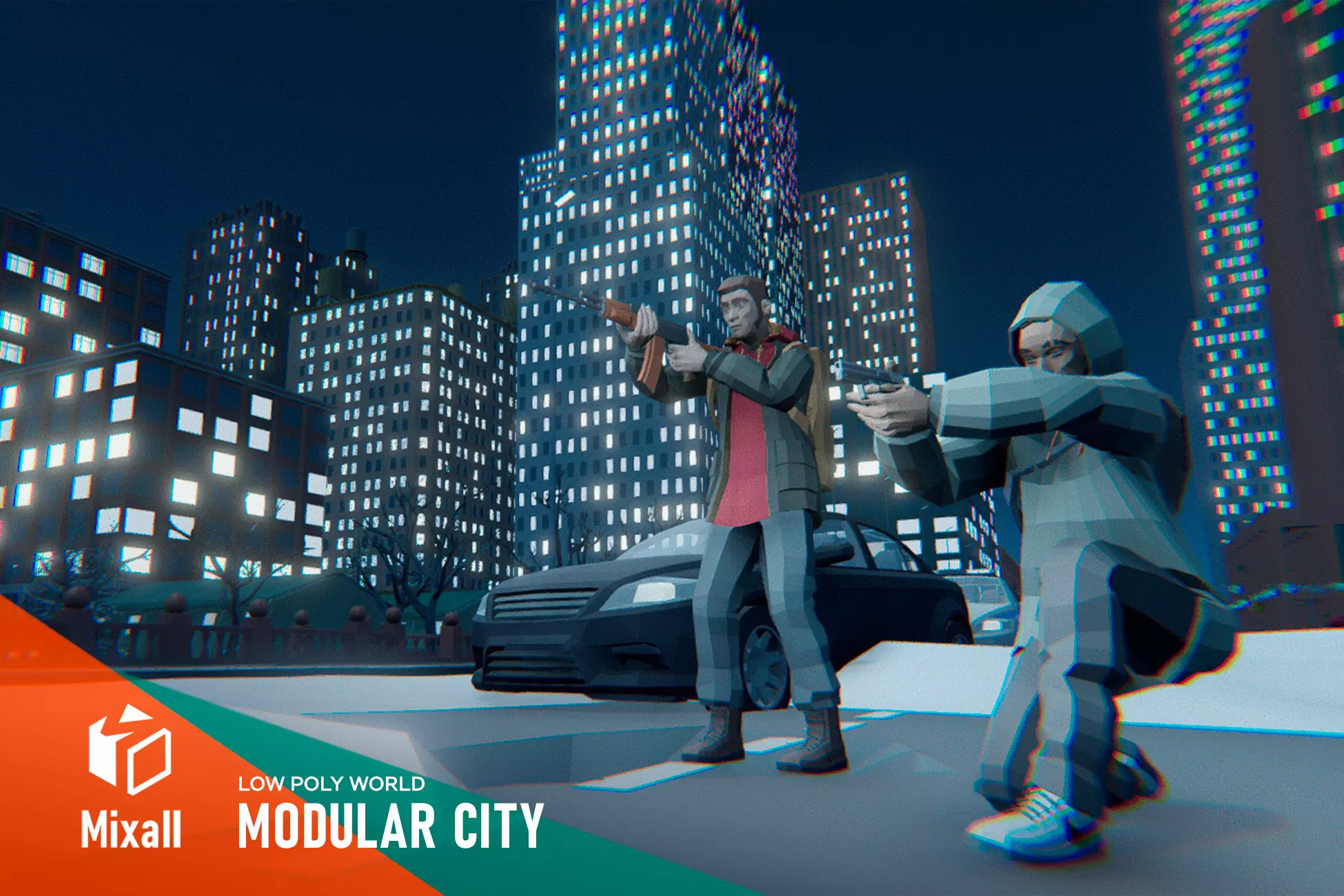 Download LOW POLY WORLD - MODULAR CITY for free