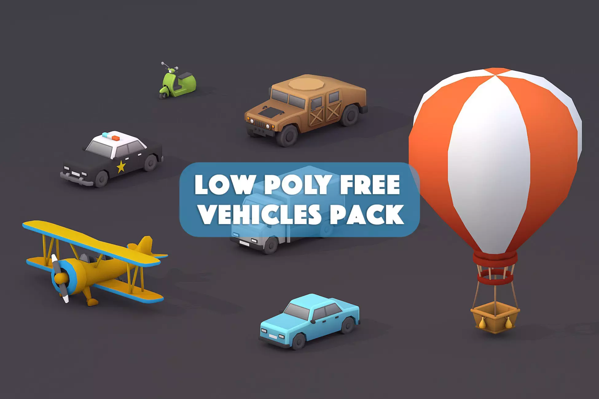 Pack of Low Poly Free Vehicles -free download