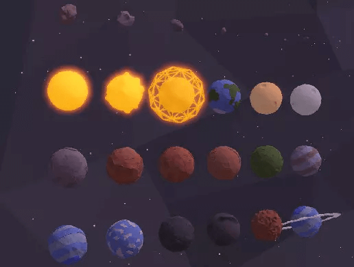 Free download of the Low Poly Planets Pack