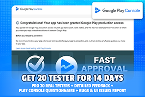 Get 20 testers for your applications